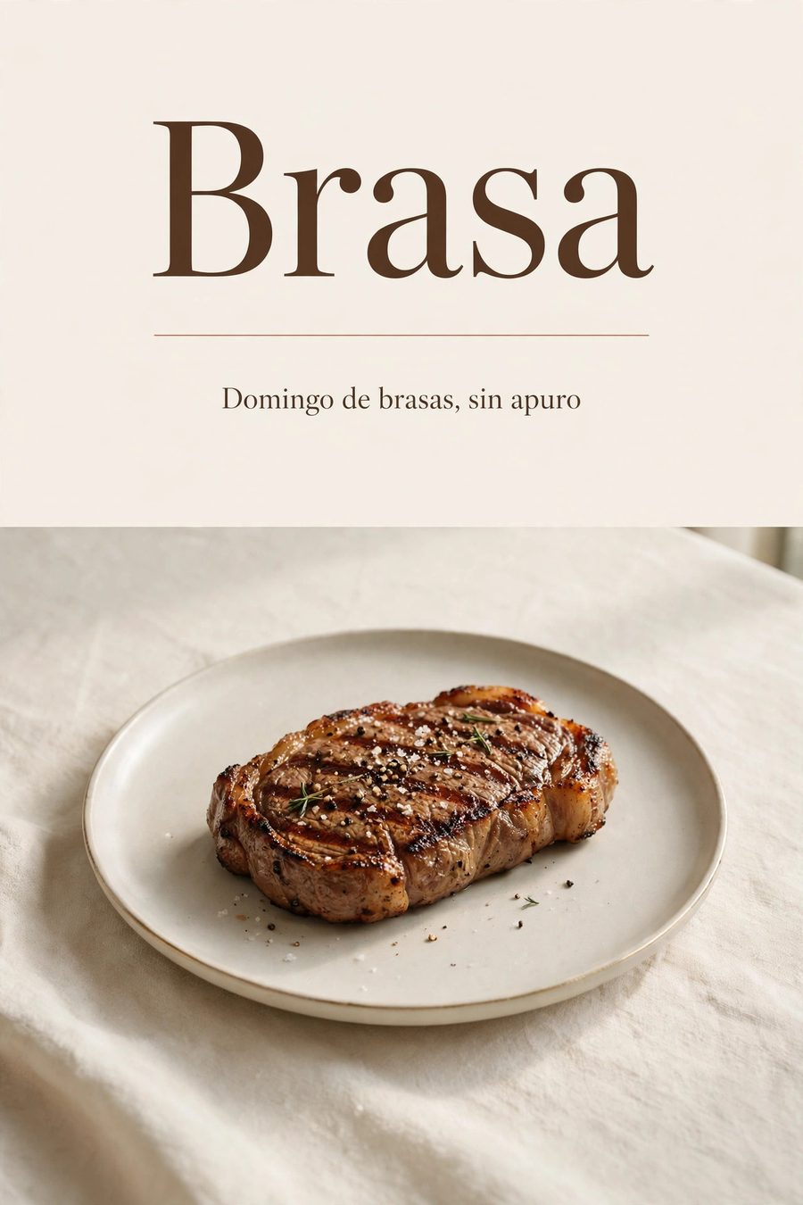 Sample piece for Brasa (Restaurant · grill house) designed by Desy