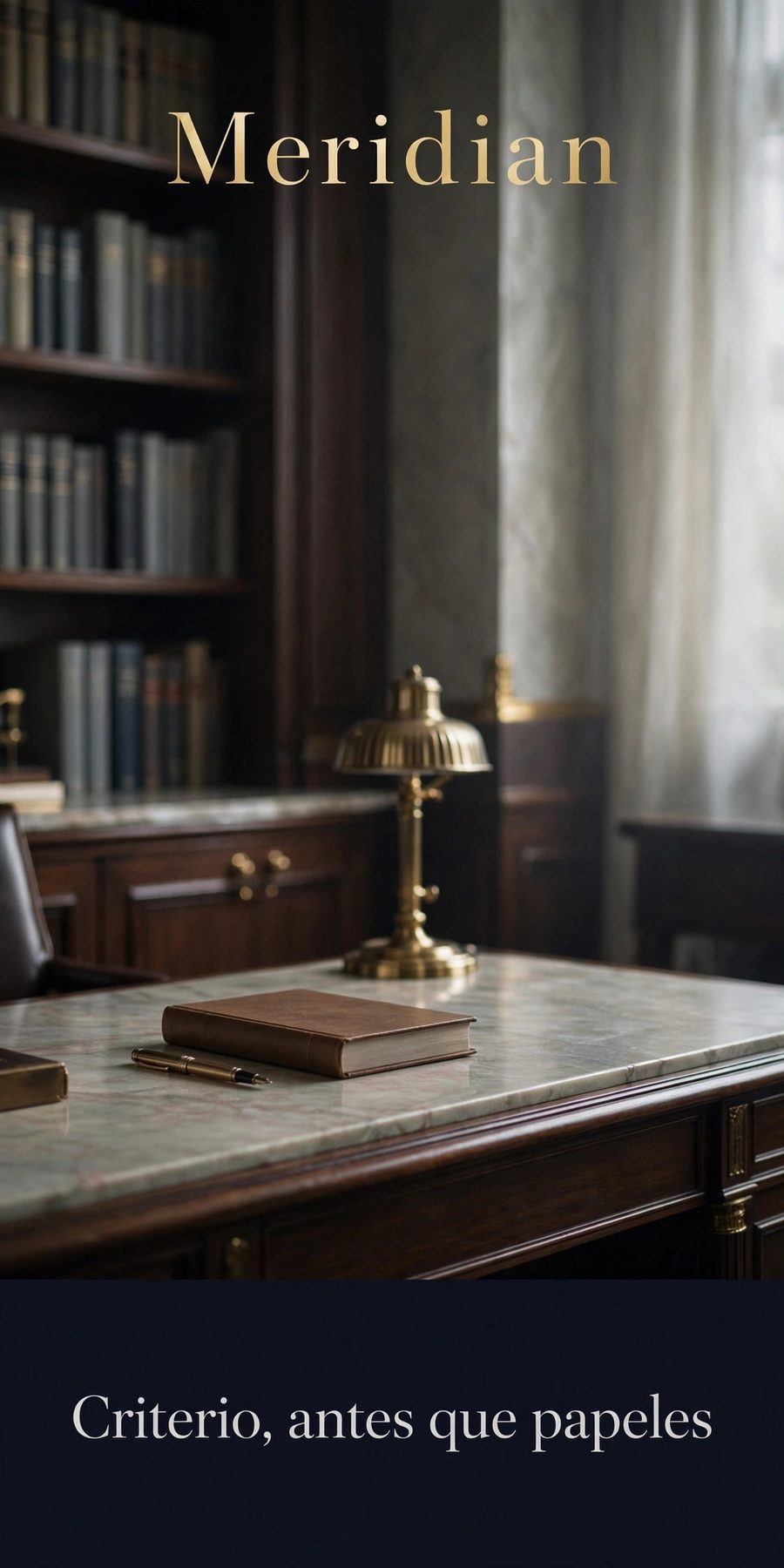 Sample piece for Meridian (Law firm) designed by Desy