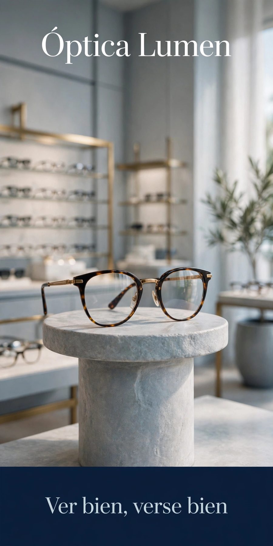 Sample piece for Óptica Lumen (Optician) designed by Desy
