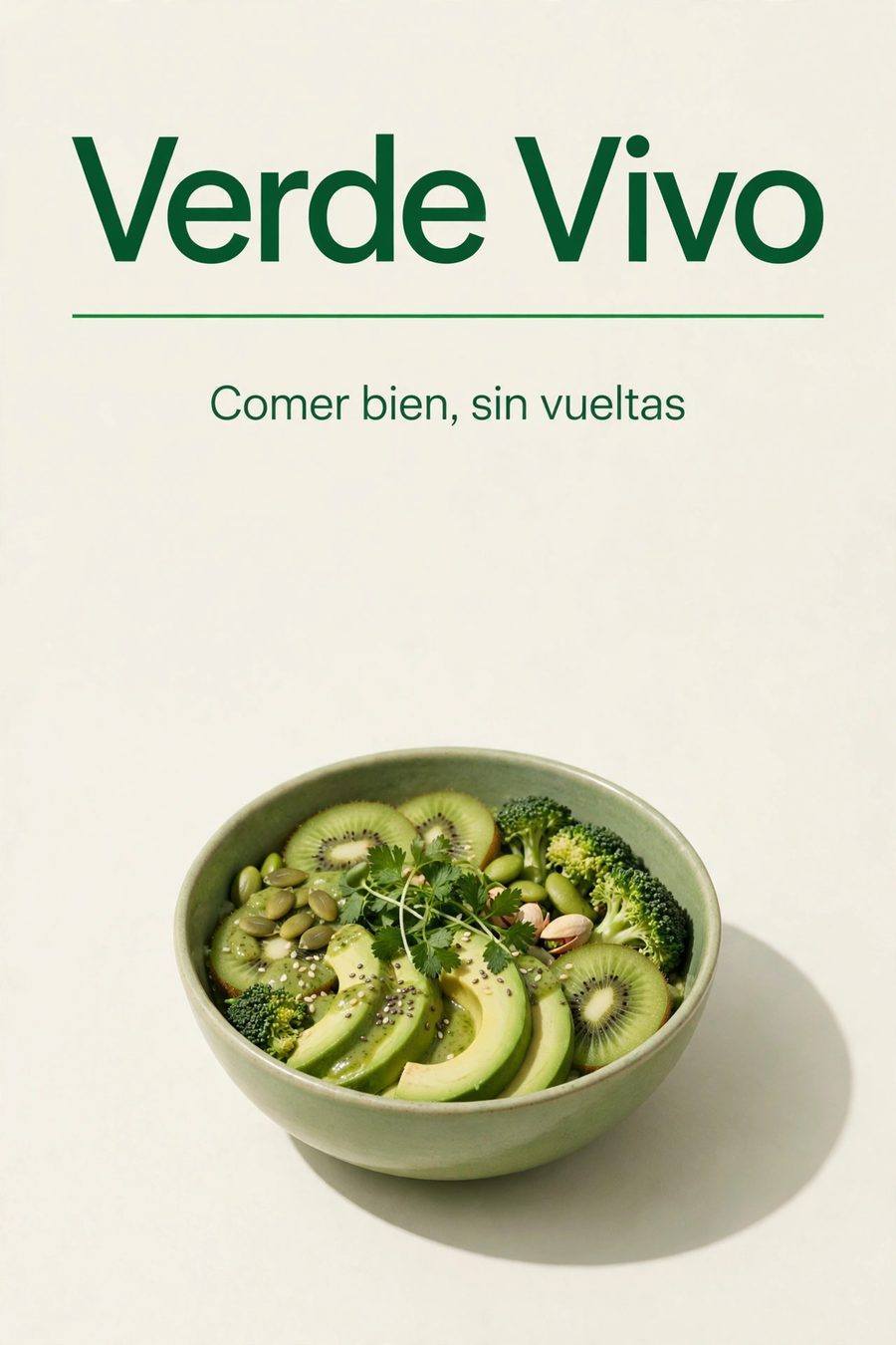 Sample piece for Verde Vivo (Healthy food · juices) designed by Desy